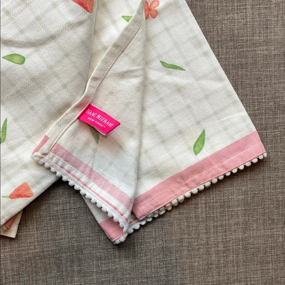 Isaac Mizrahi Bunny Rabbit Kitchen Tea Towels Set of 2 Spring NWT
